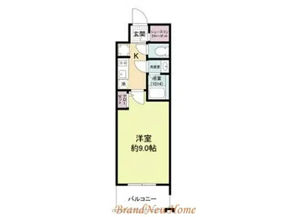 ARTIZA堺東(1K/6階)の間取り写真