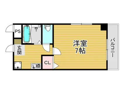 ARK21(1K/4階)の間取り写真