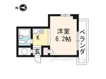 サイトウビル(ワンルーム/2階)の間取り写真