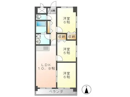 AVANCER NAGARA(3LDK/3階)の間取り写真