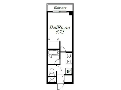 アクシーズVII(1K/2階)の間取り写真