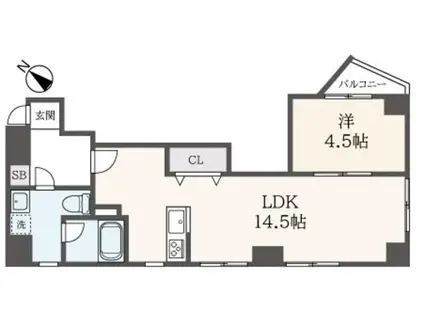 ミュゼ松濤(1LDK/3階)の間取り写真