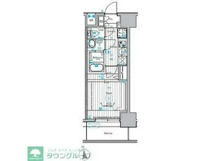 メイクスアート上前津VI(1K/12階)の間取り写真