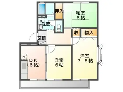 セ・モア(3DK/2階)の間取り写真