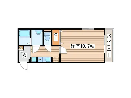 リブリ・T&C旭の森(1K/2階)の間取り写真