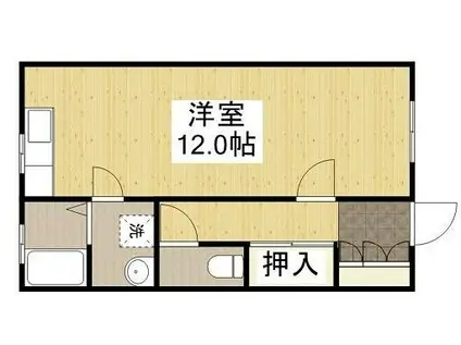 コーポ小川(ワンルーム/2階)の間取り写真