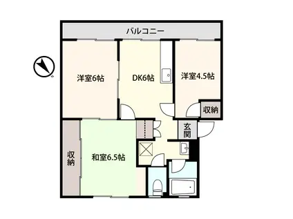 アシスト仙台マンションA(3DK/2階)の間取り写真
