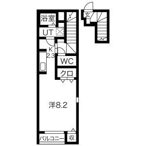 AVANCE(1K/2階)の間取り写真