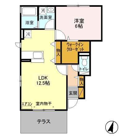 サンフォレスト(1LDK/1階)の間取り写真