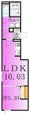 セレスティア一ツ家(1LDK/3階)の間取り写真