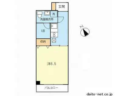 ガーデンハイム2(ワンルーム/1階)の間取り写真