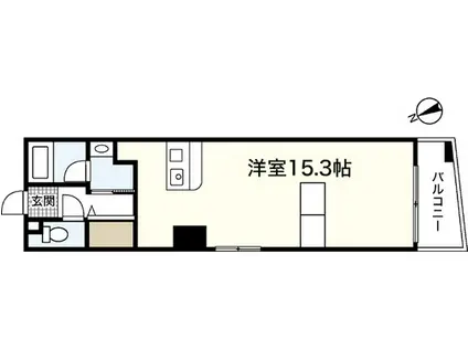 エスペランスモネ(ワンルーム/4階)の間取り写真