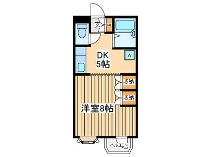 第一エスティーエム日野(1DK/1階)の間取り写真