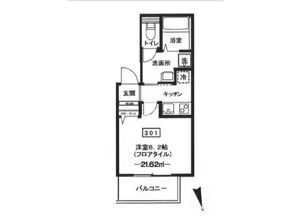 エスポワールアケボノ(1K/3階)の間取り写真