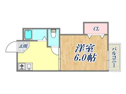 ジョイフルハイツ(1K/2階)の間取り写真