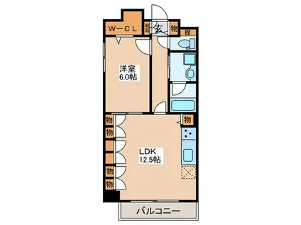 メゾンジェルメ(1LDK/3階)の間取り写真