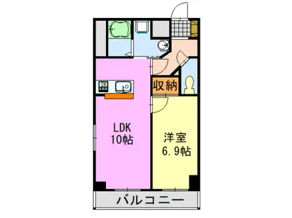 RICHEヤマダ(1LDK/3階)の間取り写真