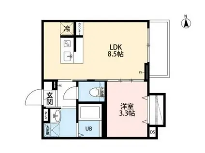 ROBOT HOME 平和島(1LDK/2階)の間取り写真