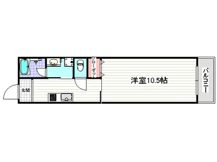 プリエールケイエム(1K/3階)の間取り写真