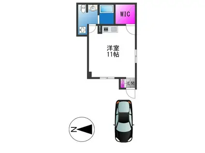 高井田本通アパート(ワンルーム/1階)の間取り写真