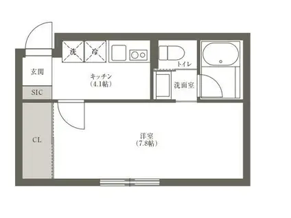サウンドメゾン武蔵小杉(1K/3階)の間取り写真