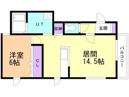 SAKUMIRAI(1LDK/2階)の間取り写真