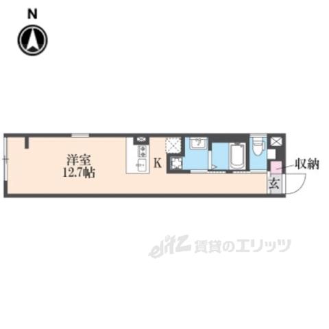 アイリス清水五条(ワンルーム/2階)の間取り写真