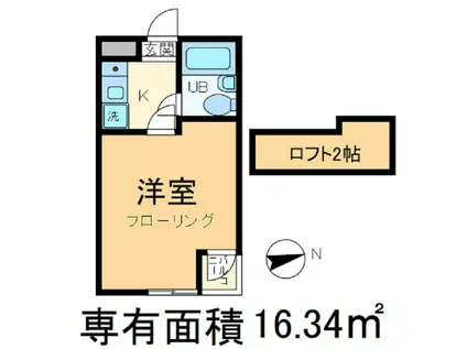 ライブコア赤羽(1K/2階)の間取り写真