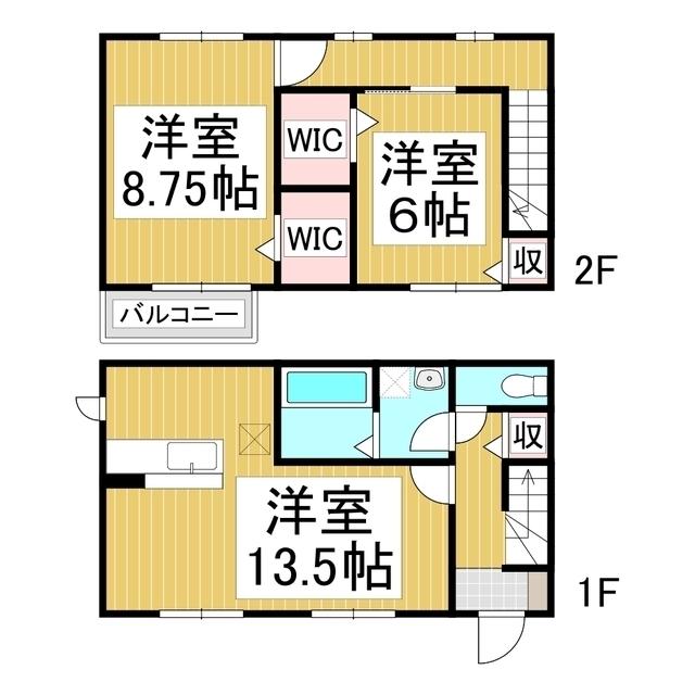 プリモ桜(2LDK/1階)の間取り写真