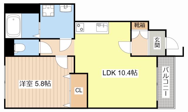 メゾンリーブル(1LDK/1階)の間取り写真