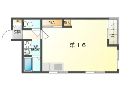 サバーピア581(ワンルーム/2階)の間取り写真