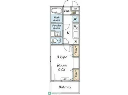 リブリ・AGINGTON(1K/1階)の間取り写真