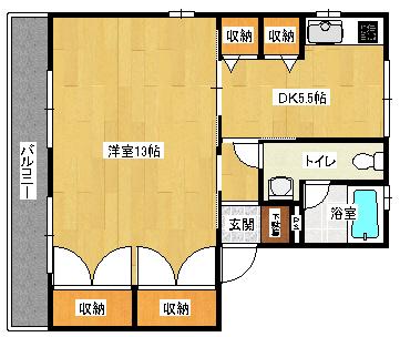 RCBOX(1DK/2階)の間取り写真