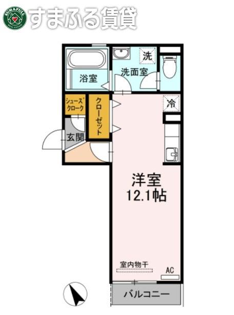 UTOPIA(ワンルーム/3階)の間取り写真