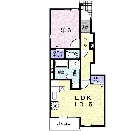ブリーゼ(1LDK/1階)の間取り写真