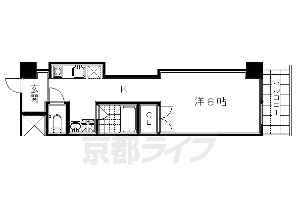 KINDIII 南館(1K/7階)の間取り写真