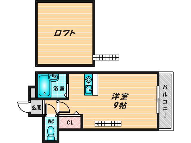 CTビュー永和(ワンルーム/6階)の間取り写真