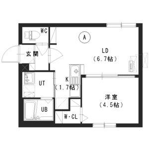CHOU CHOU (1LDK/2階)の間取り写真