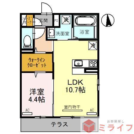 VIER CASAD(1LDK/1階)の間取り写真