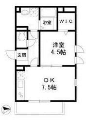 BRIGHTON HOUSE(1DK/2階)の間取り写真