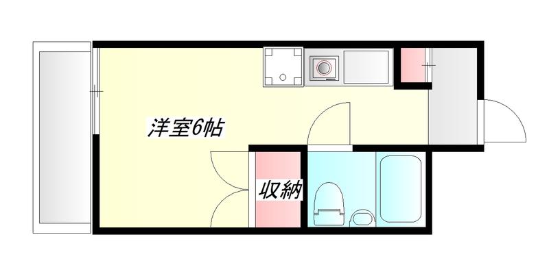 メゾンブランシュ(1K/2階)の間取り写真