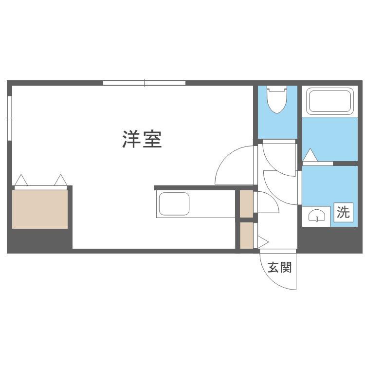 ラフォルテ桑園(1K/3階)の間取り写真