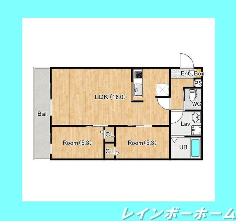 シエーナ北小金I(2LDK/1階)の間取り写真