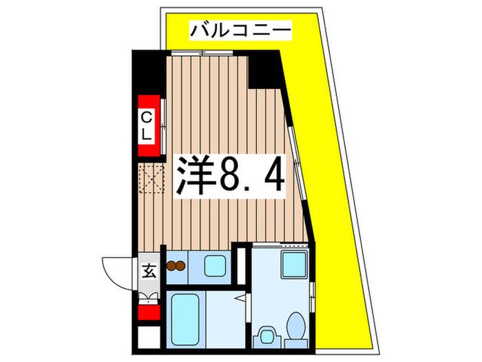 リエス千葉新宿(ワンルーム/5階)の間取り写真