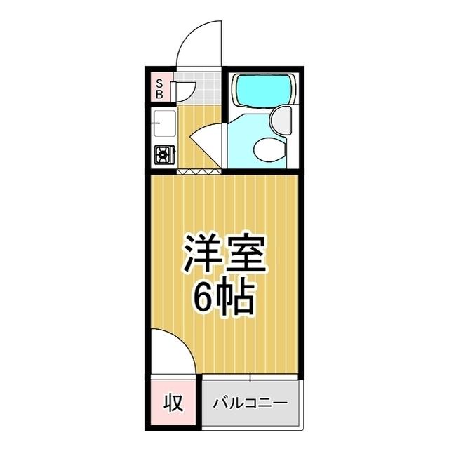 山田ハイツ(1K/2階)の間取り写真