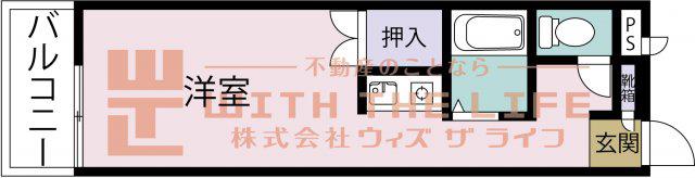 エスポワール久留米(1K/2階)の間取り写真