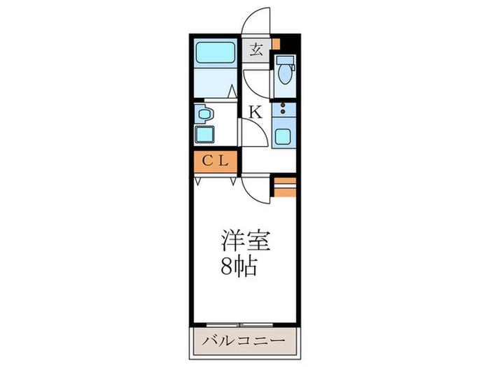 NEXT LIFE 太秦天神川III(1K/1階)の間取り写真