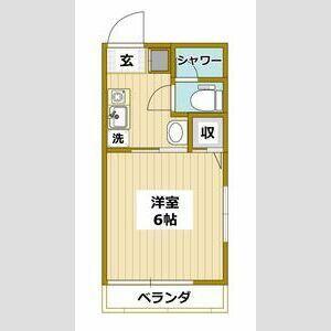 KARYU HOUSE 岡上(1K/2階)の間取り写真