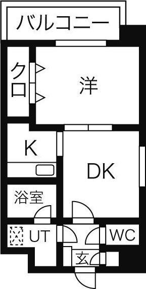 VILLA・DE・COLLINE(1DK/3階)の間取り写真
