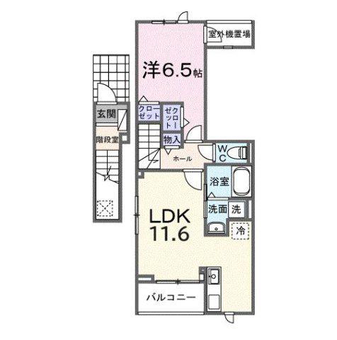 ミルト ブリッサ 大原(1LDK/2階)の間取り写真